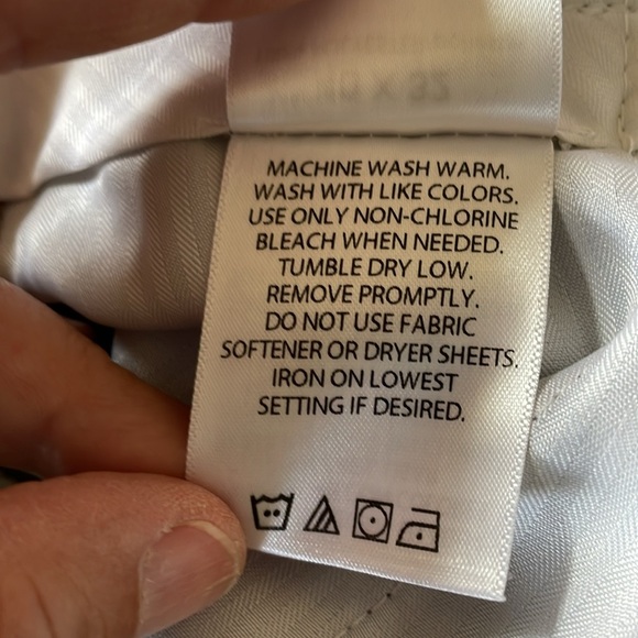 Men's 40x32 Haggar Classic fit Cool 18 flat front Olive/Tan Dress Pants pockets - Picture 8 of 10